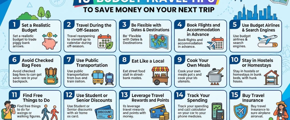 15 budget travel tips to save money on your next trip