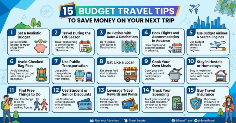 15 budget travel tips to save money on your next trip